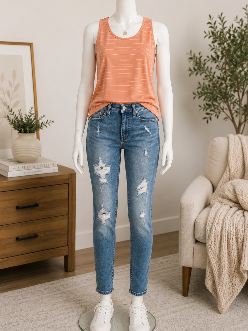 Aeropostale Women's Blue Distressed High Waisted Jegging Jeans Size 2